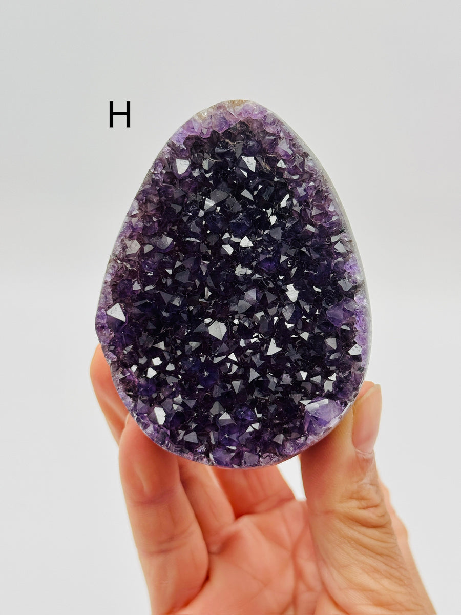 Purple Amethyst Egg Carving