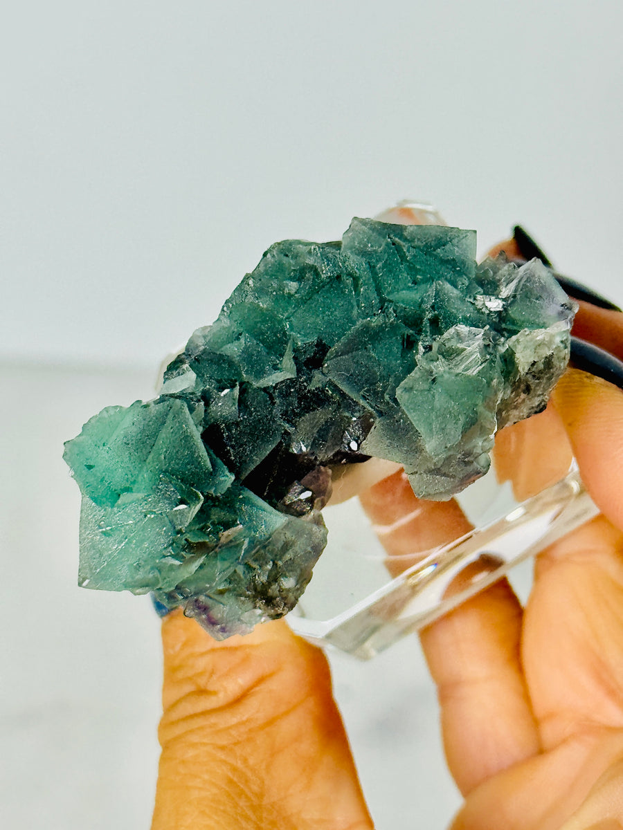 Green Octahedral Fluorite from Gutian Mine, Fujian, China