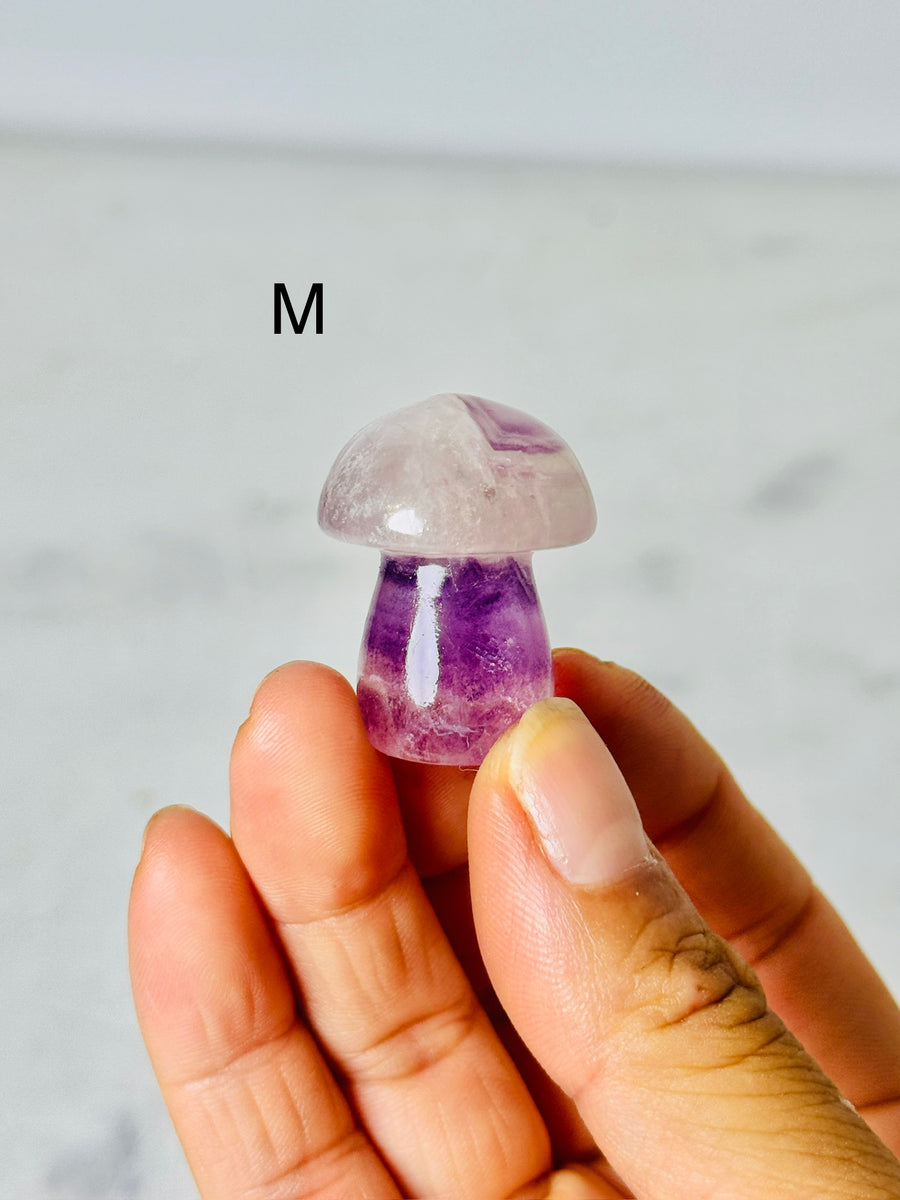 Candy Fluorite Mushroom Carving