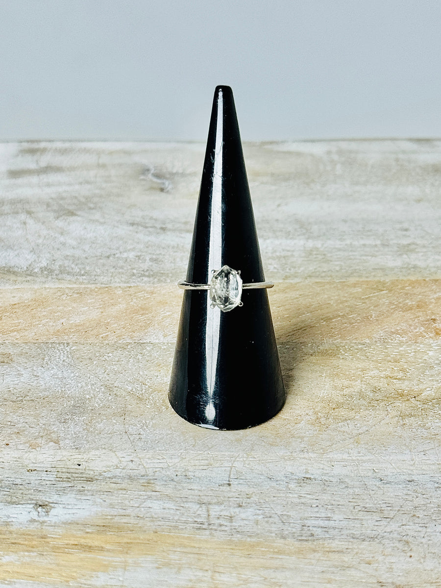 Herkimer Diamond 925 Sterling Silver Adjustable Ring