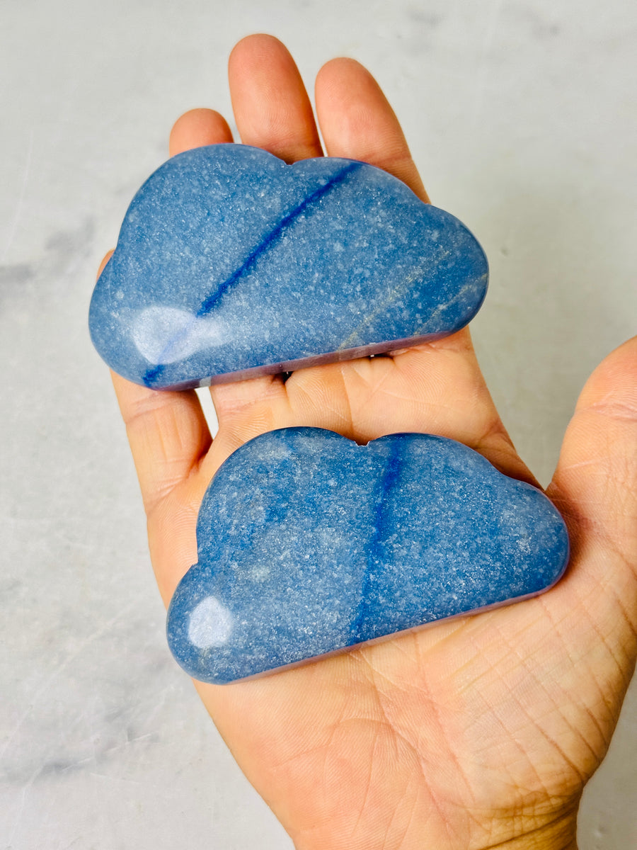 Blue Aventurine Cloud Carving