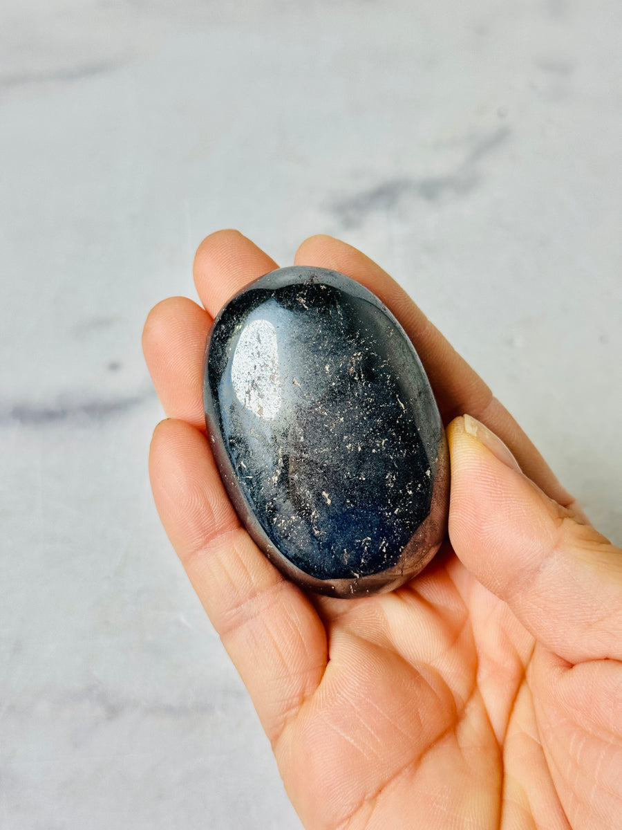 Hematite Palm Stone
