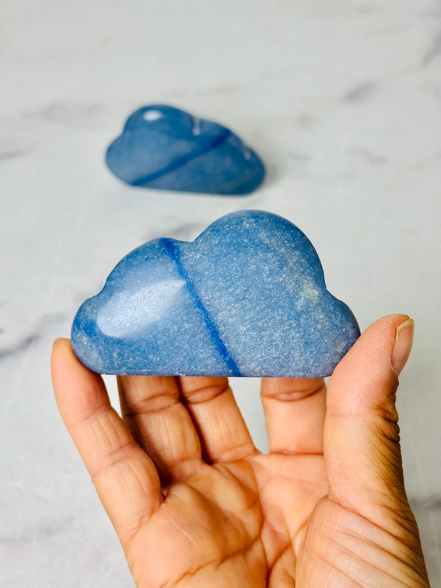 Blue Aventurine Cloud Carving