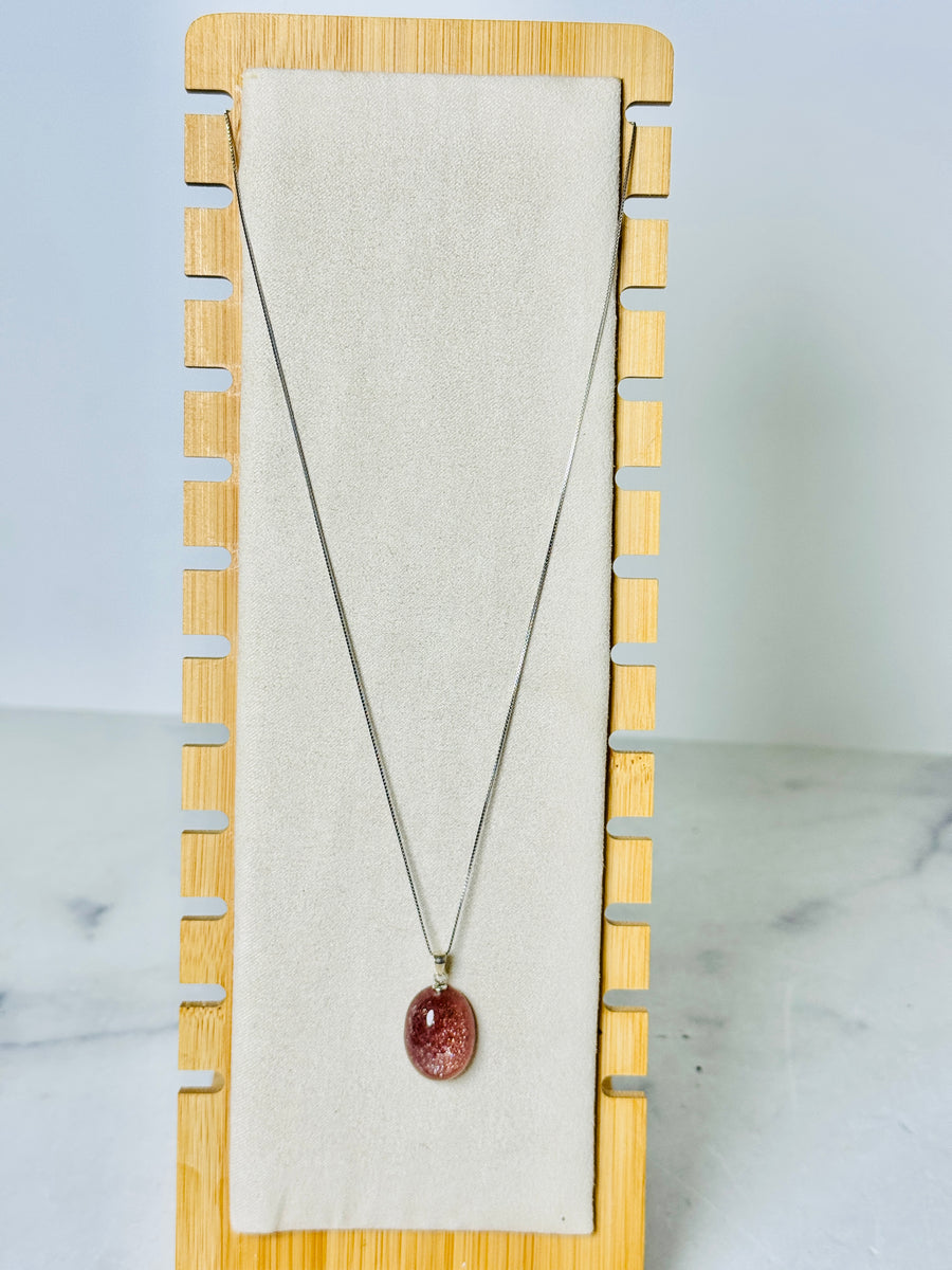 Strawberry Quartz S925 Necklace