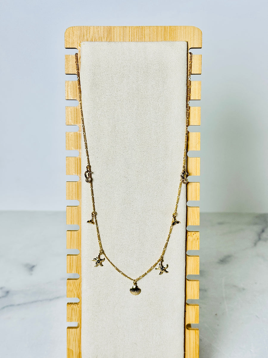 SaiBrazil 18k Gold Plated Sealife Necklace