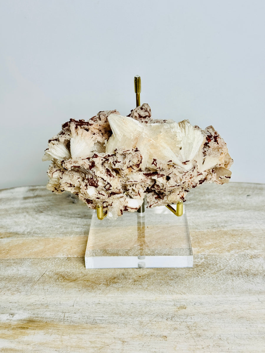 Pink Chalcedony with Scolecite from Maharashtra, India