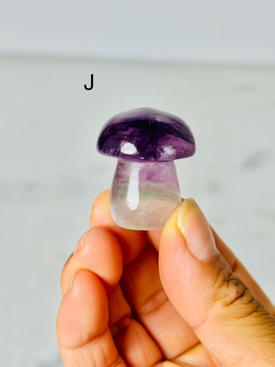 Candy Fluorite Mushroom Carving
