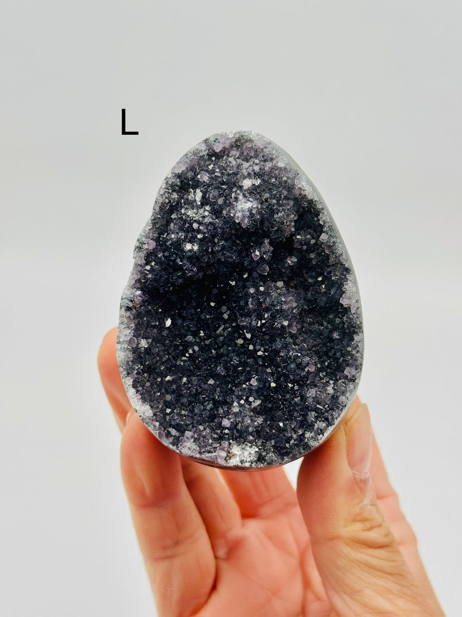 Purple Amethyst Egg Carving