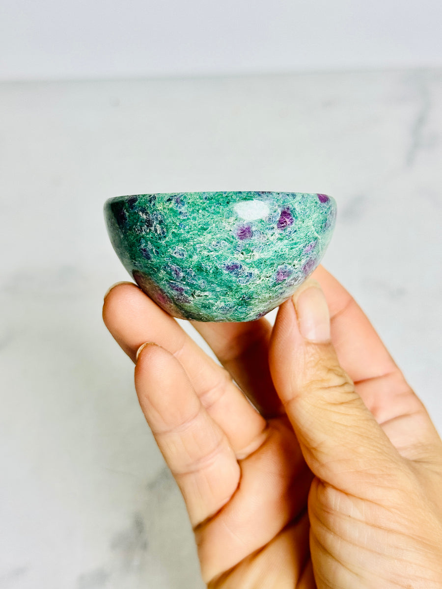 Ruby Fuchite Bowl Carving