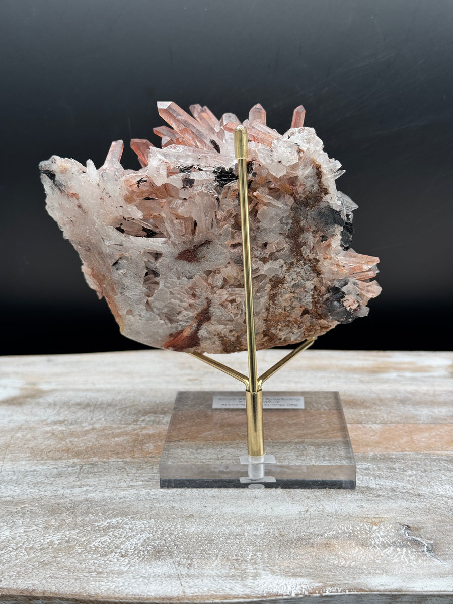 Red Quartz with Hematite Cluster