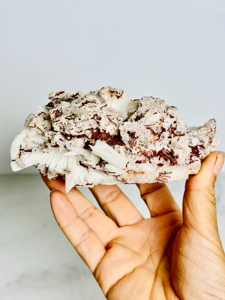 Pink Chalcedony with Scolecite from Maharashtra, India
