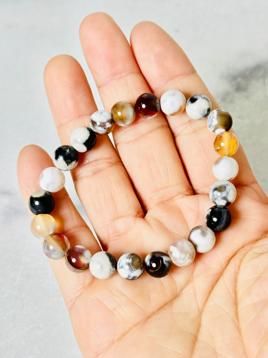 Carnelian Orca Agate Bracelet