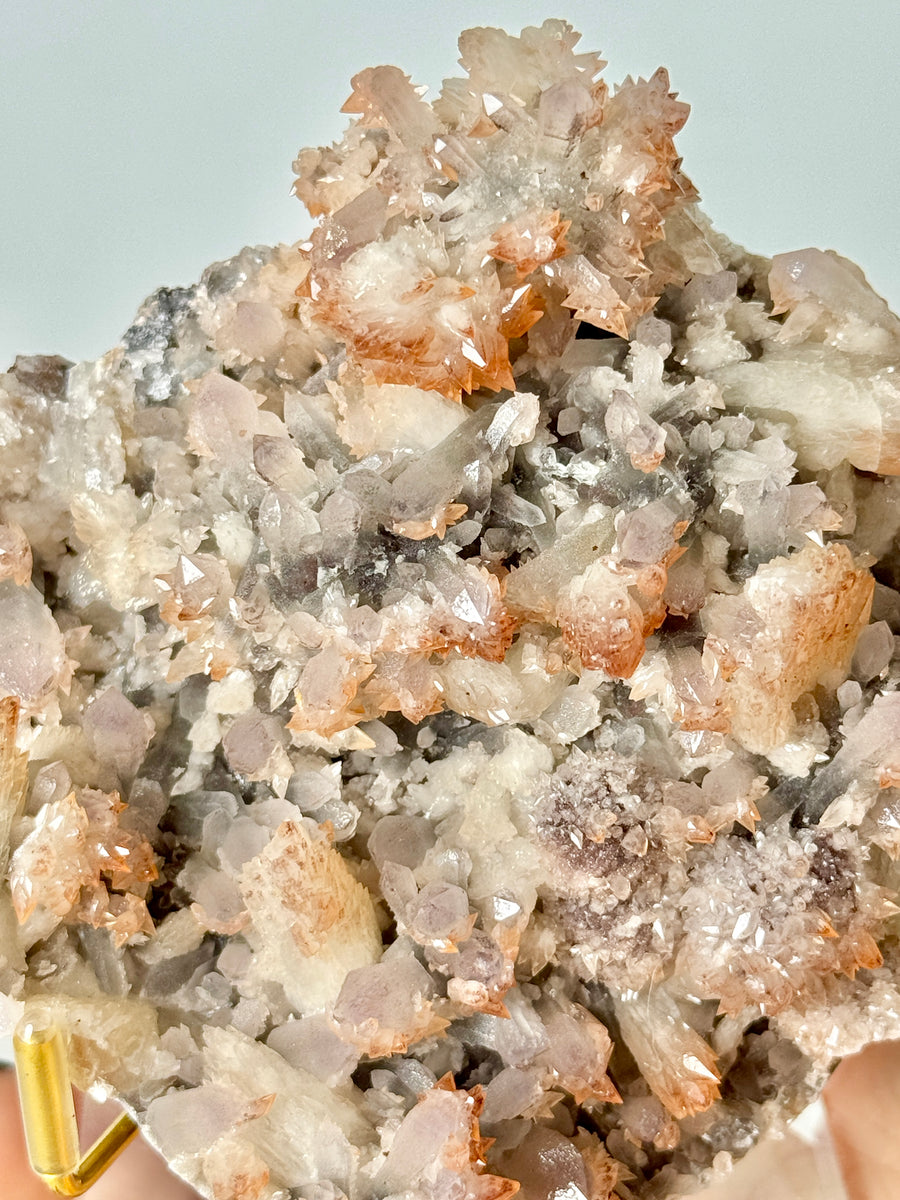 Amethyst with Calcite from Fengjiashang Mine