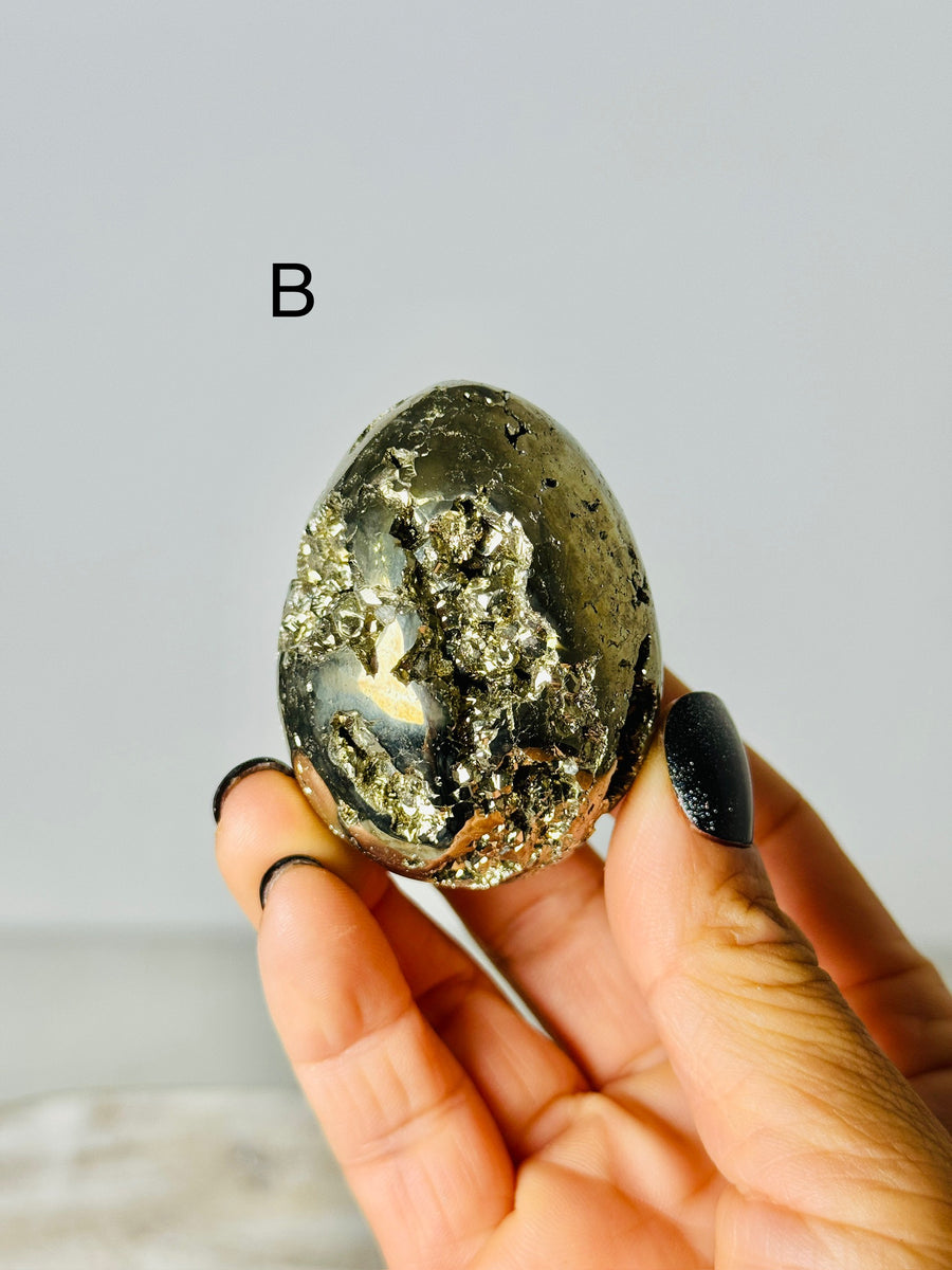 Peruvian Pyrite Egg Carving