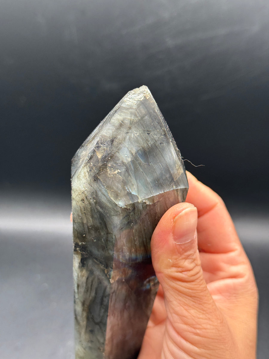 IMPERFECT - Labradorite Wand Carving on Stand