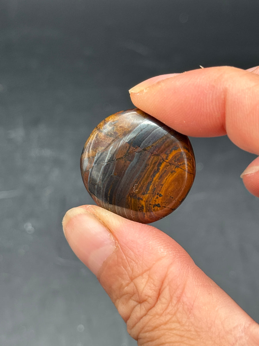 Iron Tiger Eye Flat Stone