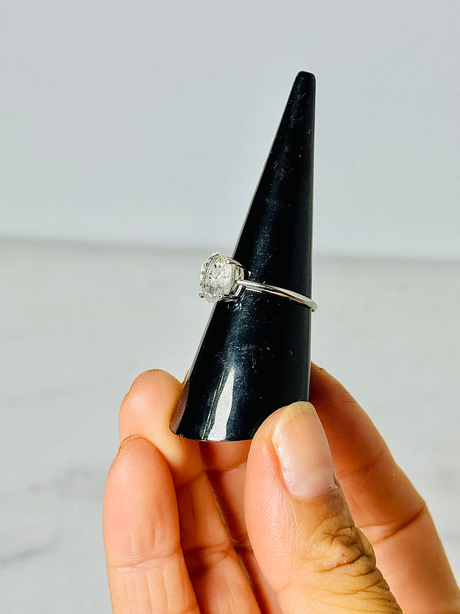 Herkimer Diamond 925 Sterling Silver Adjustable Ring