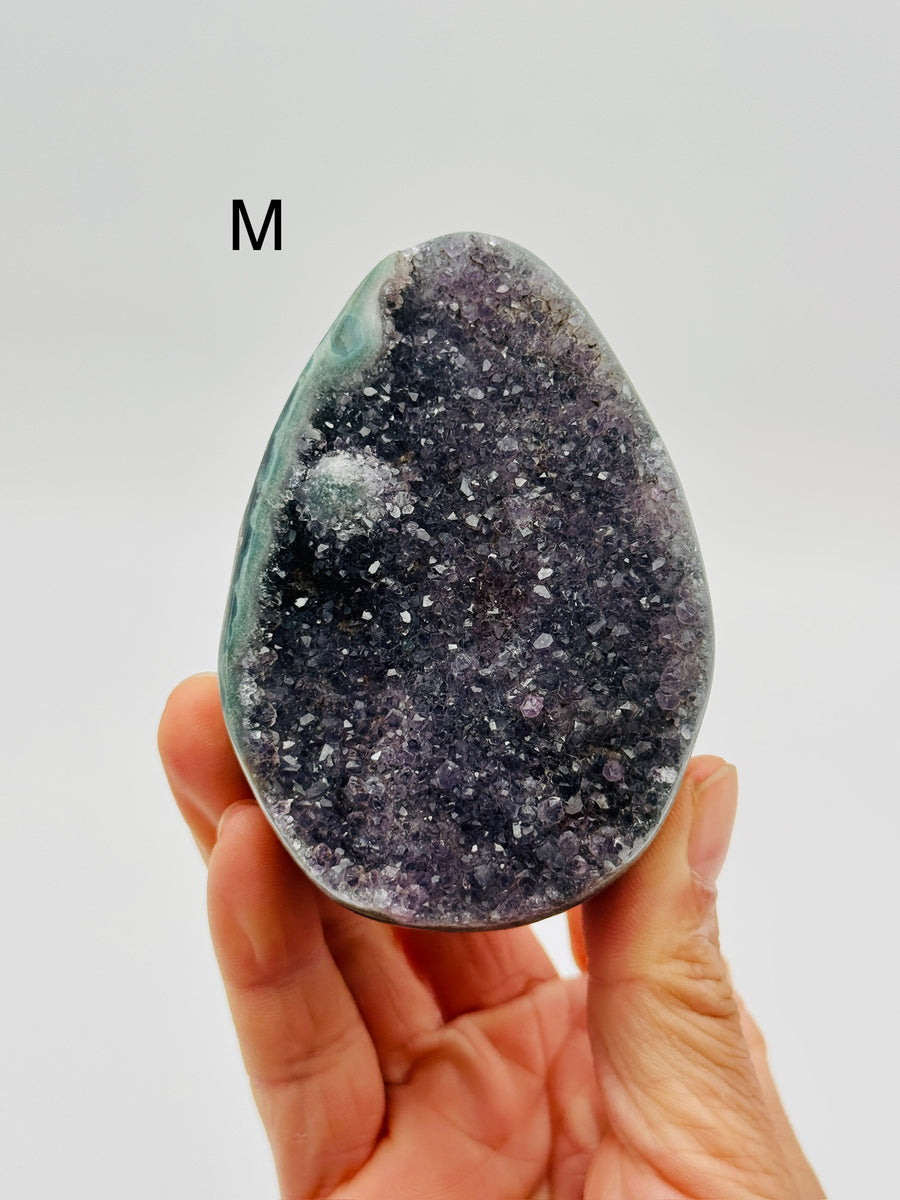 Purple Amethyst Egg Carving