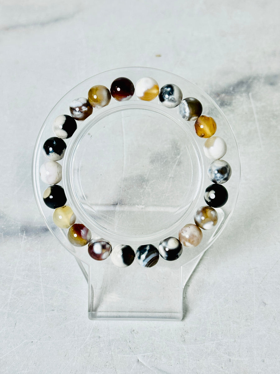 Carnelian Orca Agate Bracelet