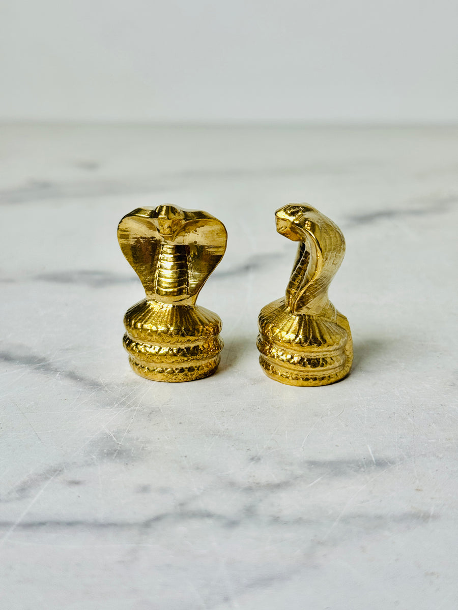 Chalcopyrite Snake Carving