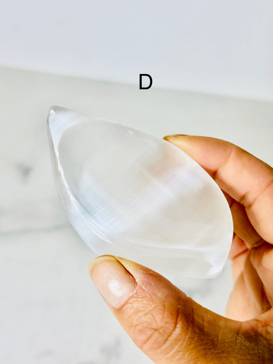 Satin Spar Leaf Bowl