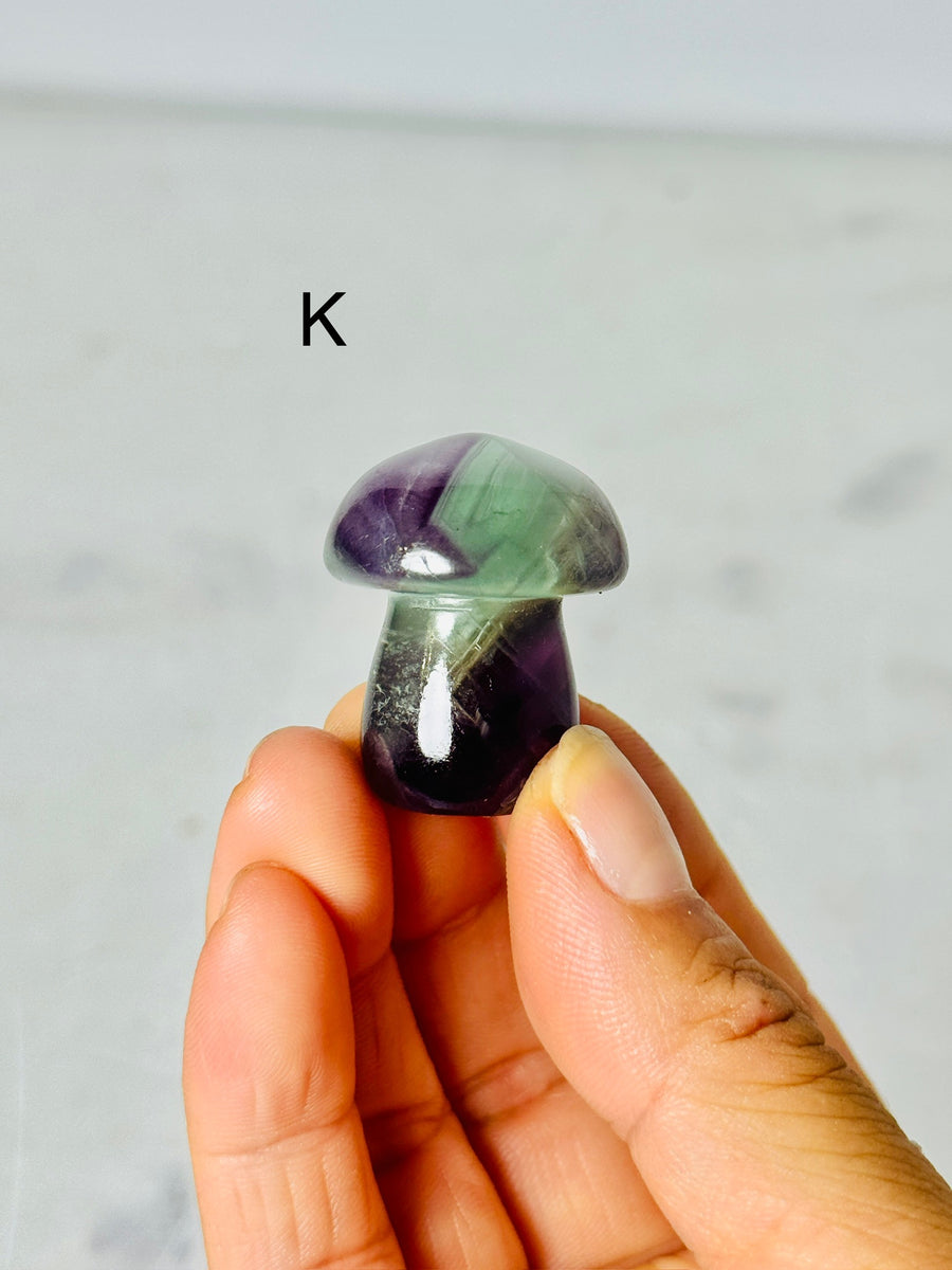 Candy Fluorite Mushroom Carving
