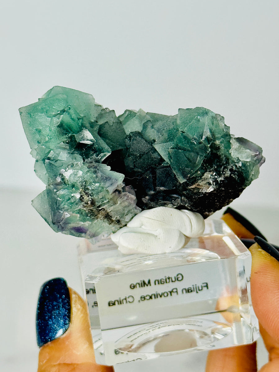 Green Octahedral Fluorite from Gutian Mine, Fujian, China