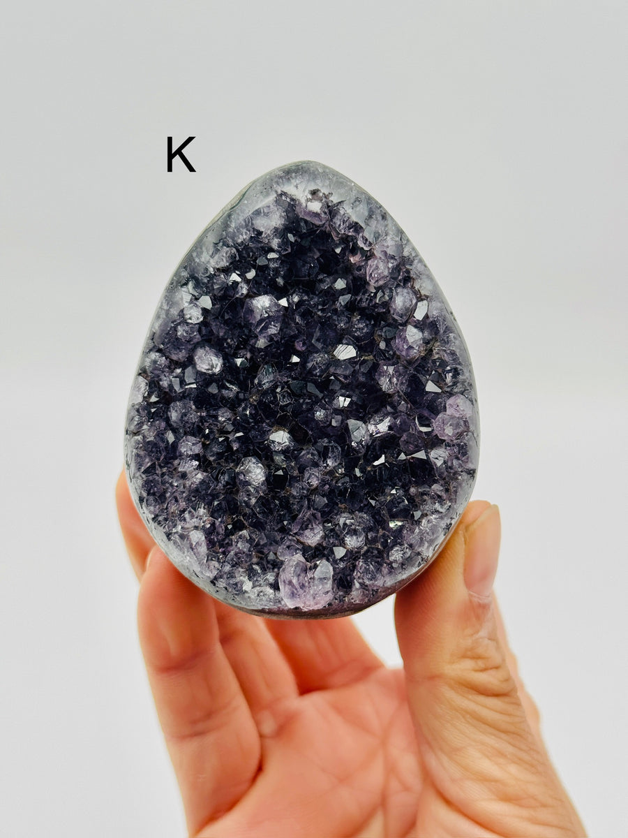 Purple Amethyst Egg Carving