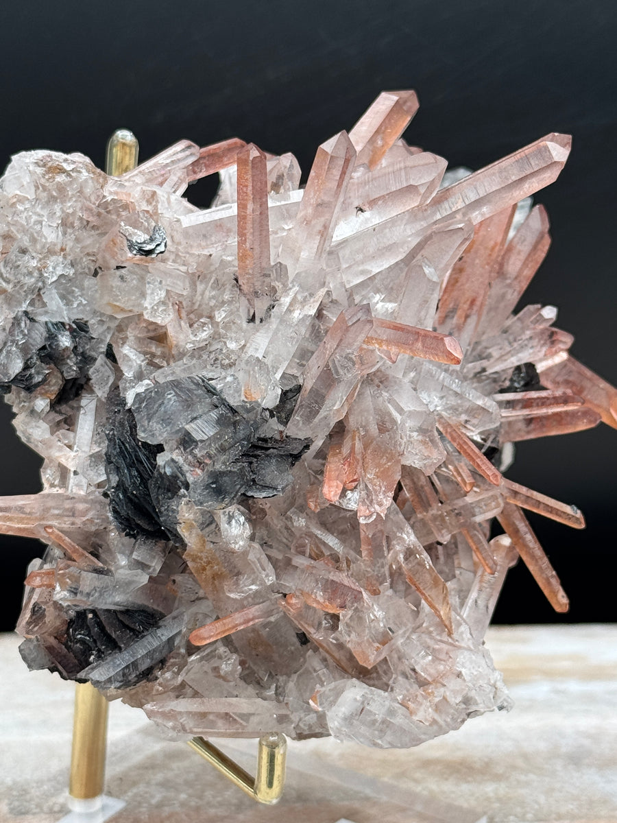 Red Quartz with Hematite Cluster