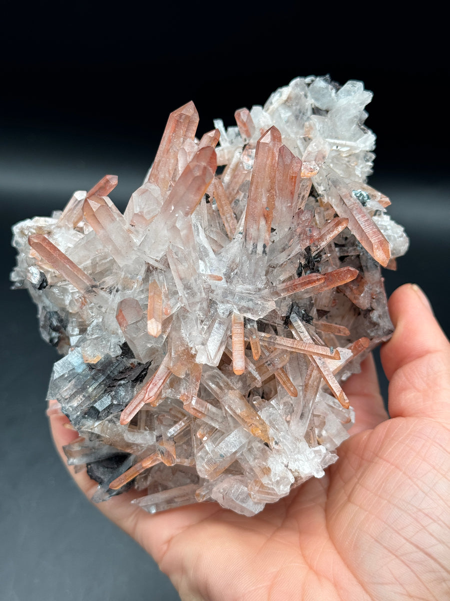 Red Quartz with Hematite Cluster