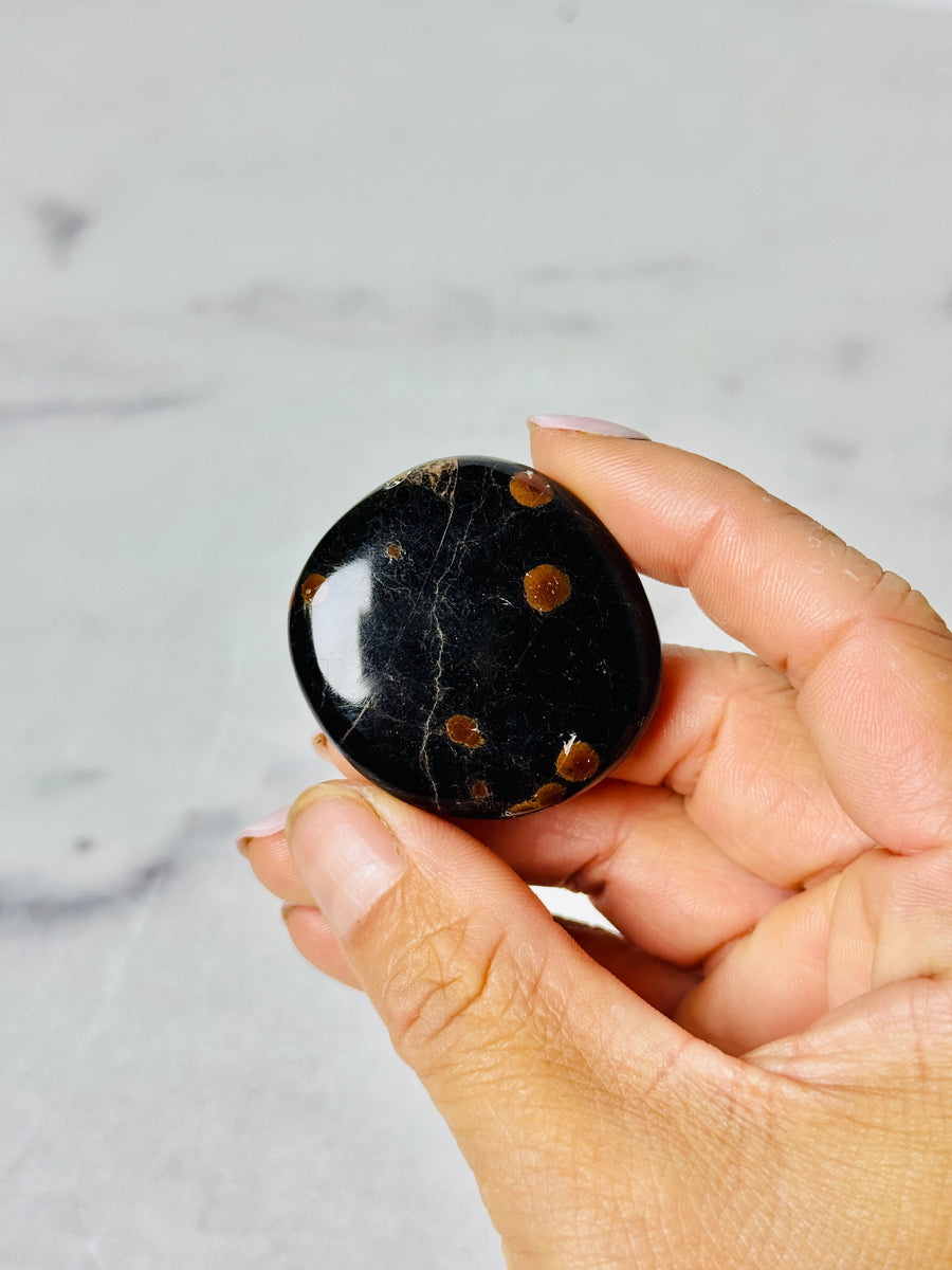 Peanut Obsidian Flat Stone