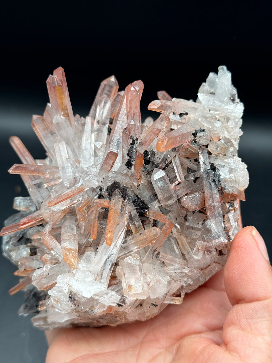 Red Quartz with Hematite Cluster