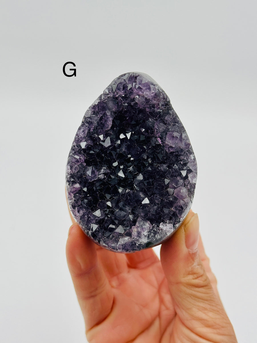 Purple Amethyst Egg Carving