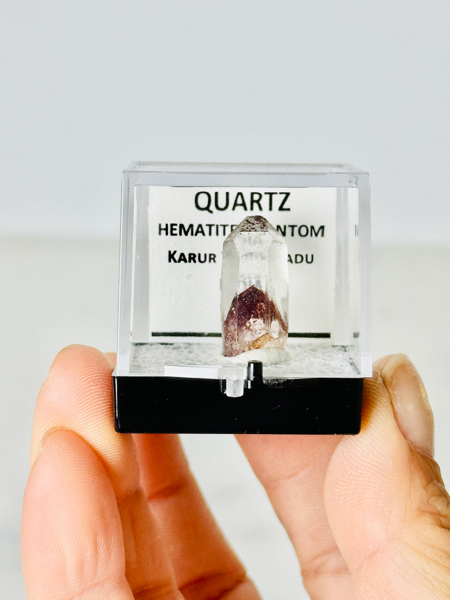 Hematite Phantom Quartz from India