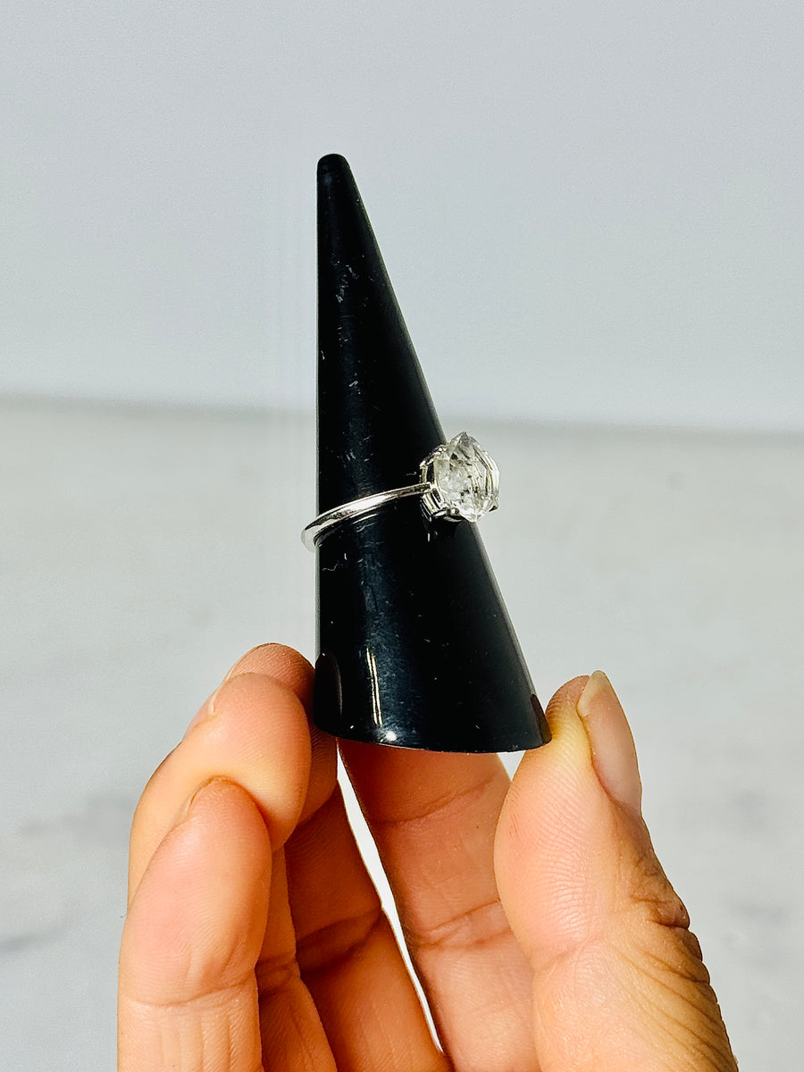 Herkimer Diamond 925 Sterling Silver Adjustable Ring