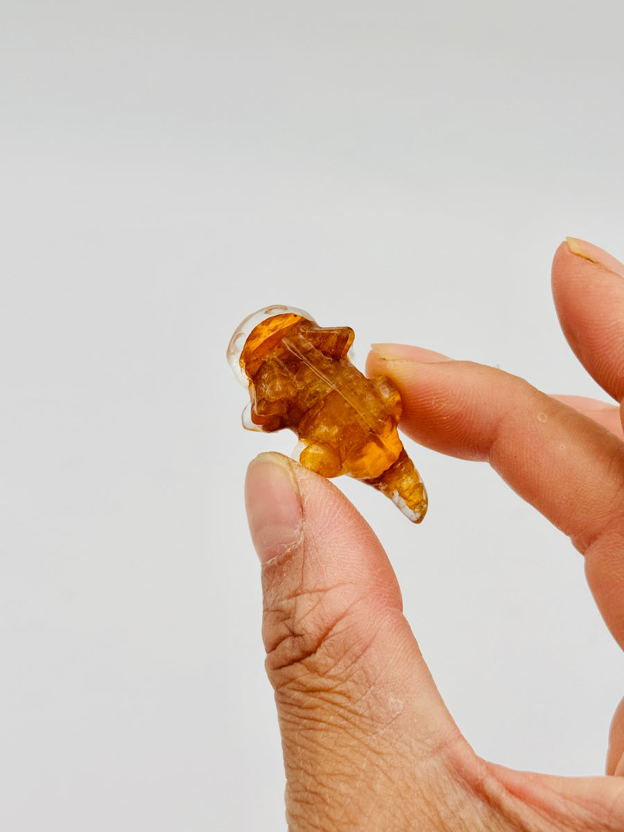 Golden Healer or Fire Quartz Oxalato Carving