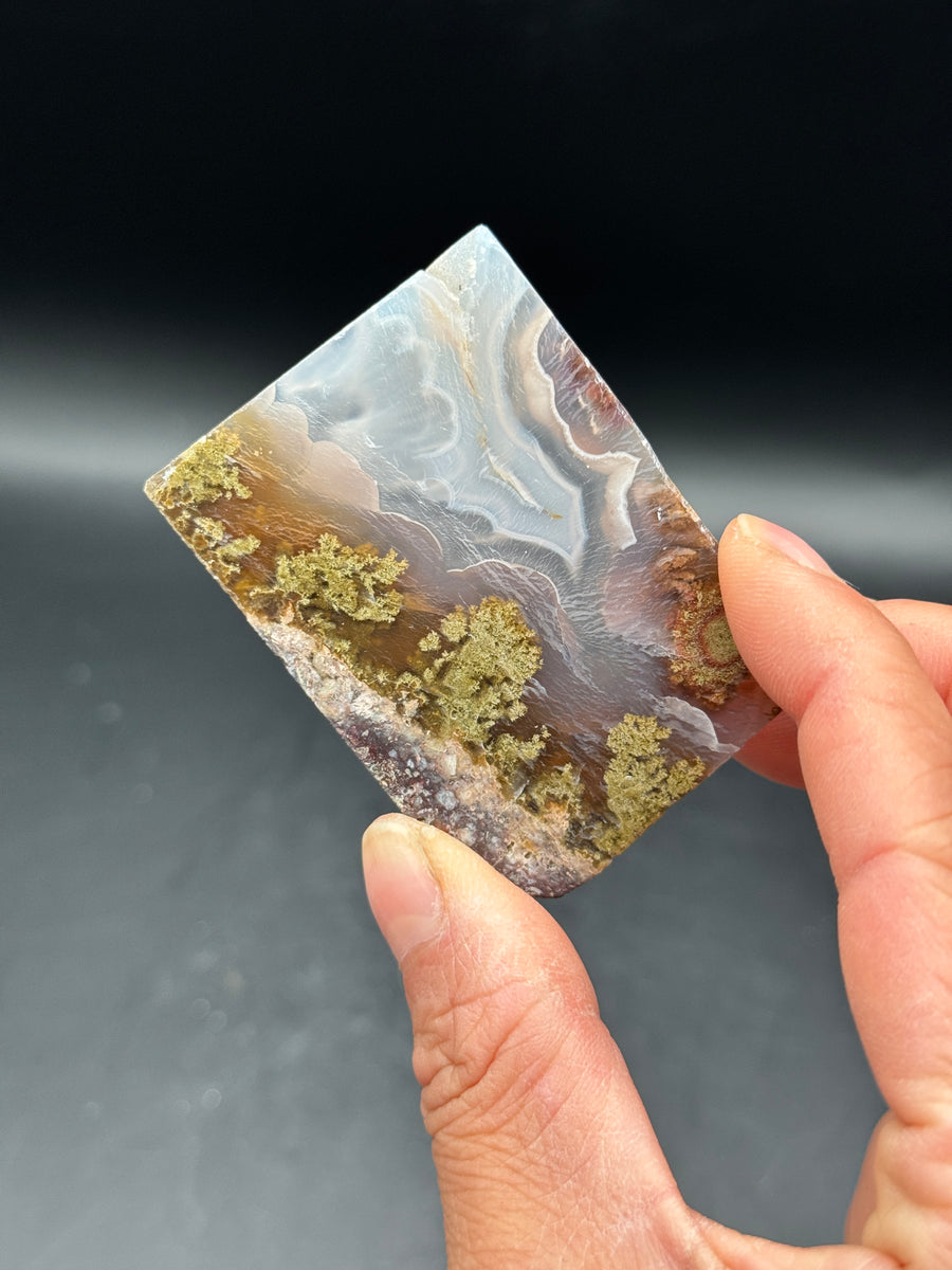 Small Scenic Moss Agate Slab