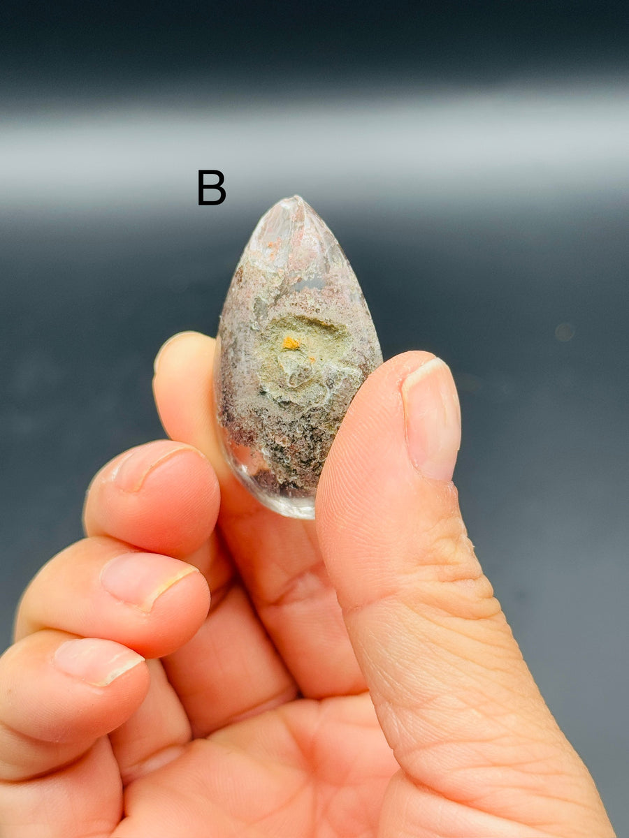 IMPERFECT - Garden Quartz Teardrop Carving