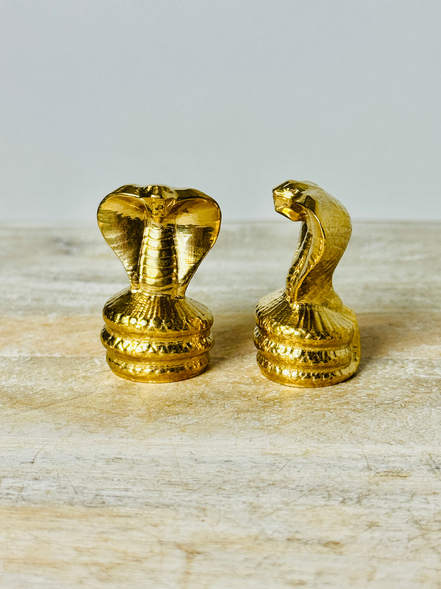 Chalcopyrite Snake Carving