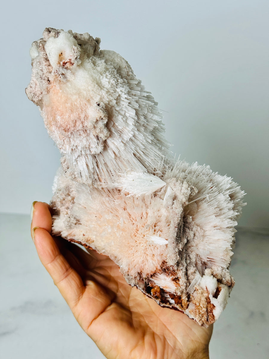 Scolecite with Pink Chalcedony