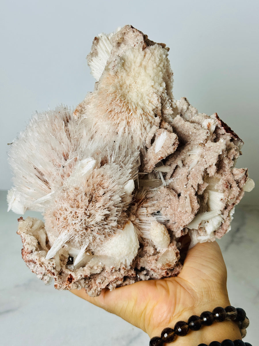 Scolecite with Pink Chalcedony