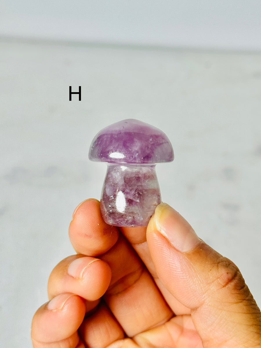 Candy Fluorite Mushroom Carving
