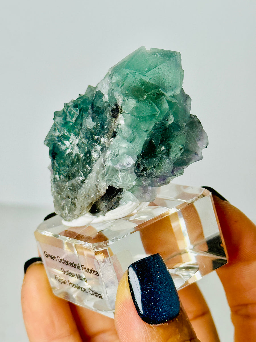 Green Octahedral Fluorite from Gutian Mine, Fujian, China