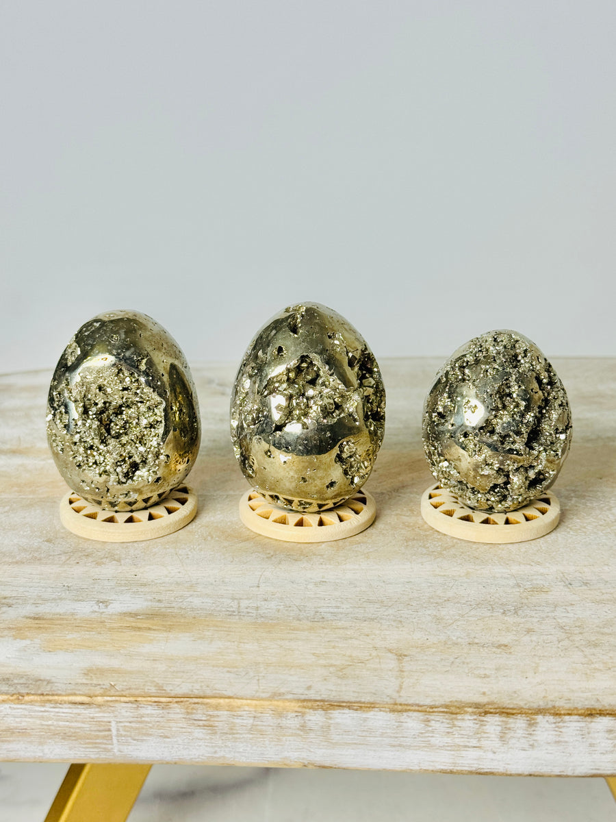 Peruvian Pyrite Egg Carving
