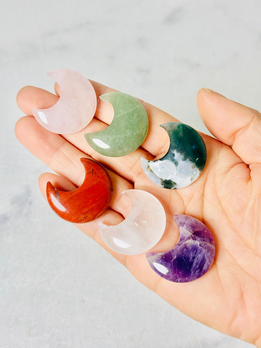 Mini Moon Crystal Carvings