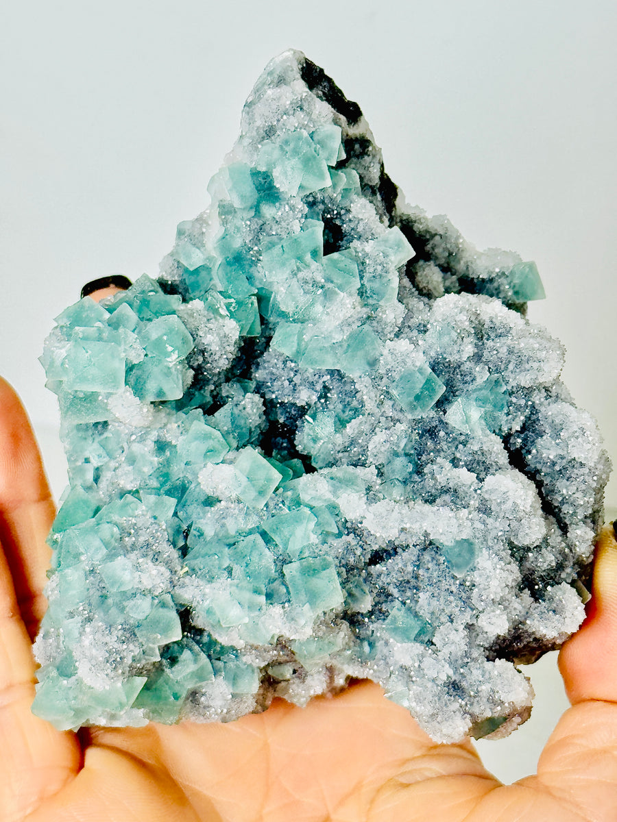 Green Octahedral Fluorite from Gutian Mine, Fujian, China