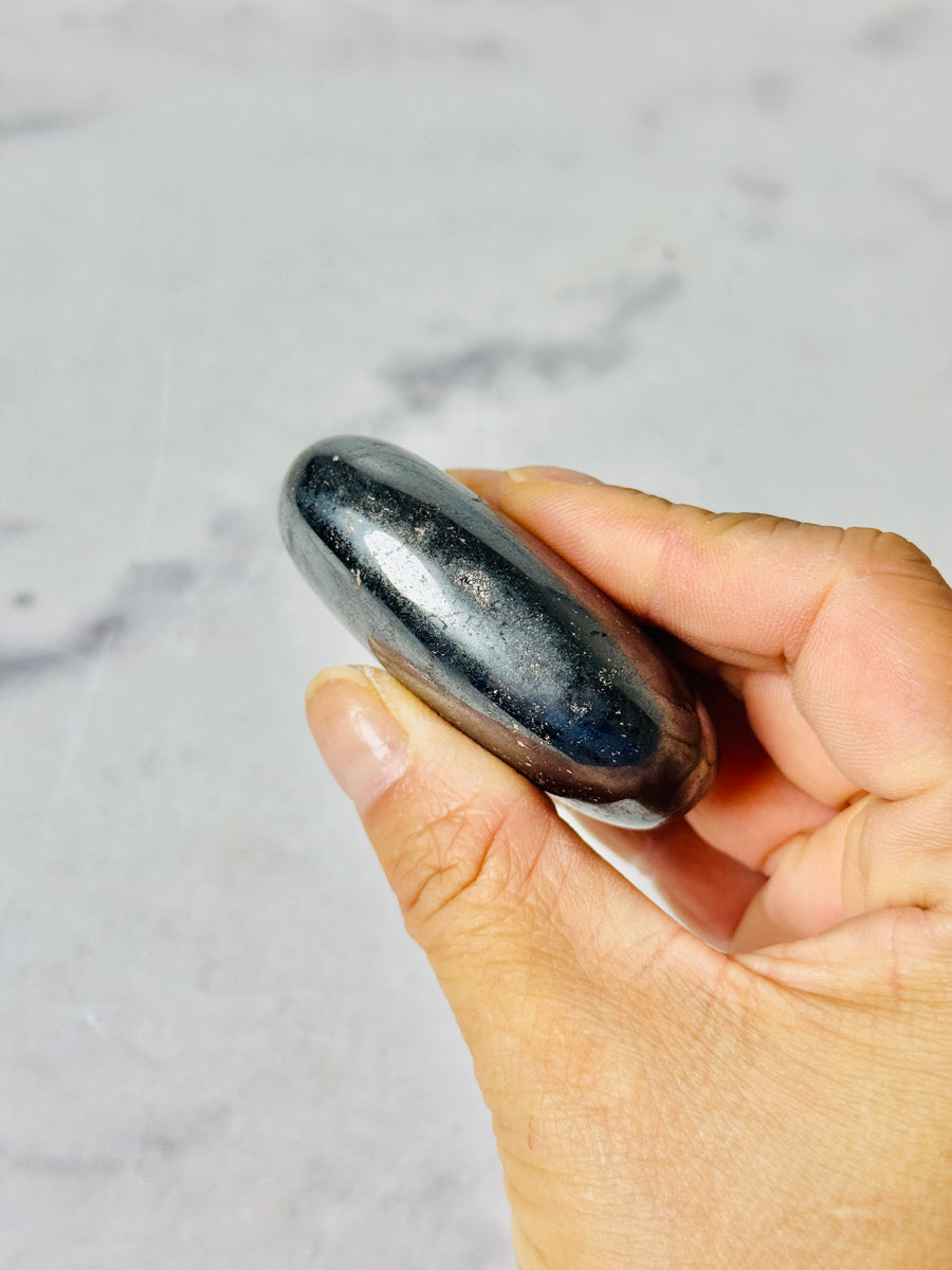 Hematite Palm Stone
