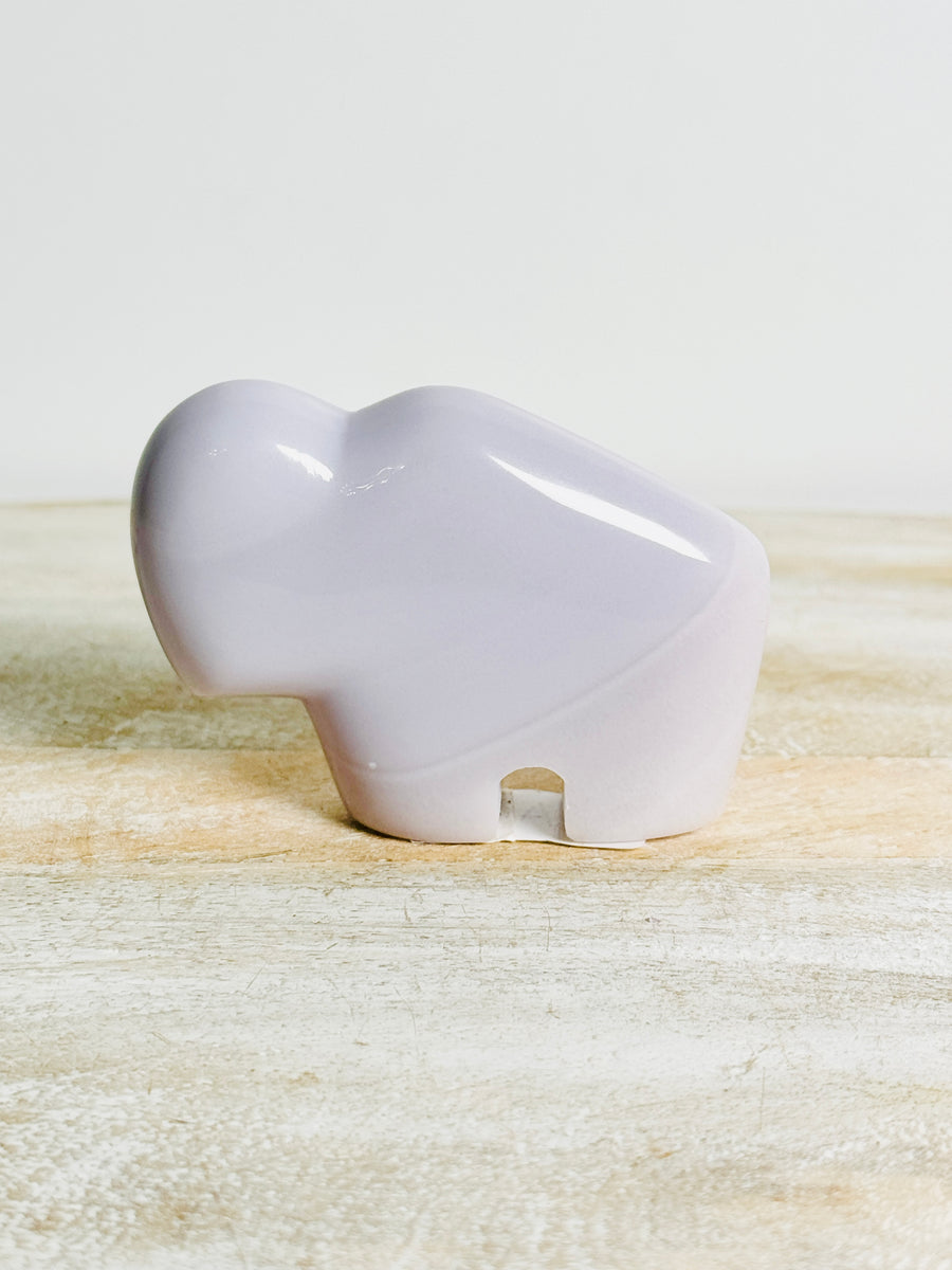 Lavender Fluorite Buffalo Carving