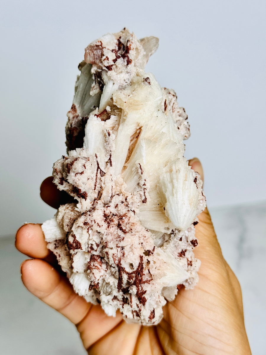 Pink Chalcedony with Scolecite from Maharashtra, India