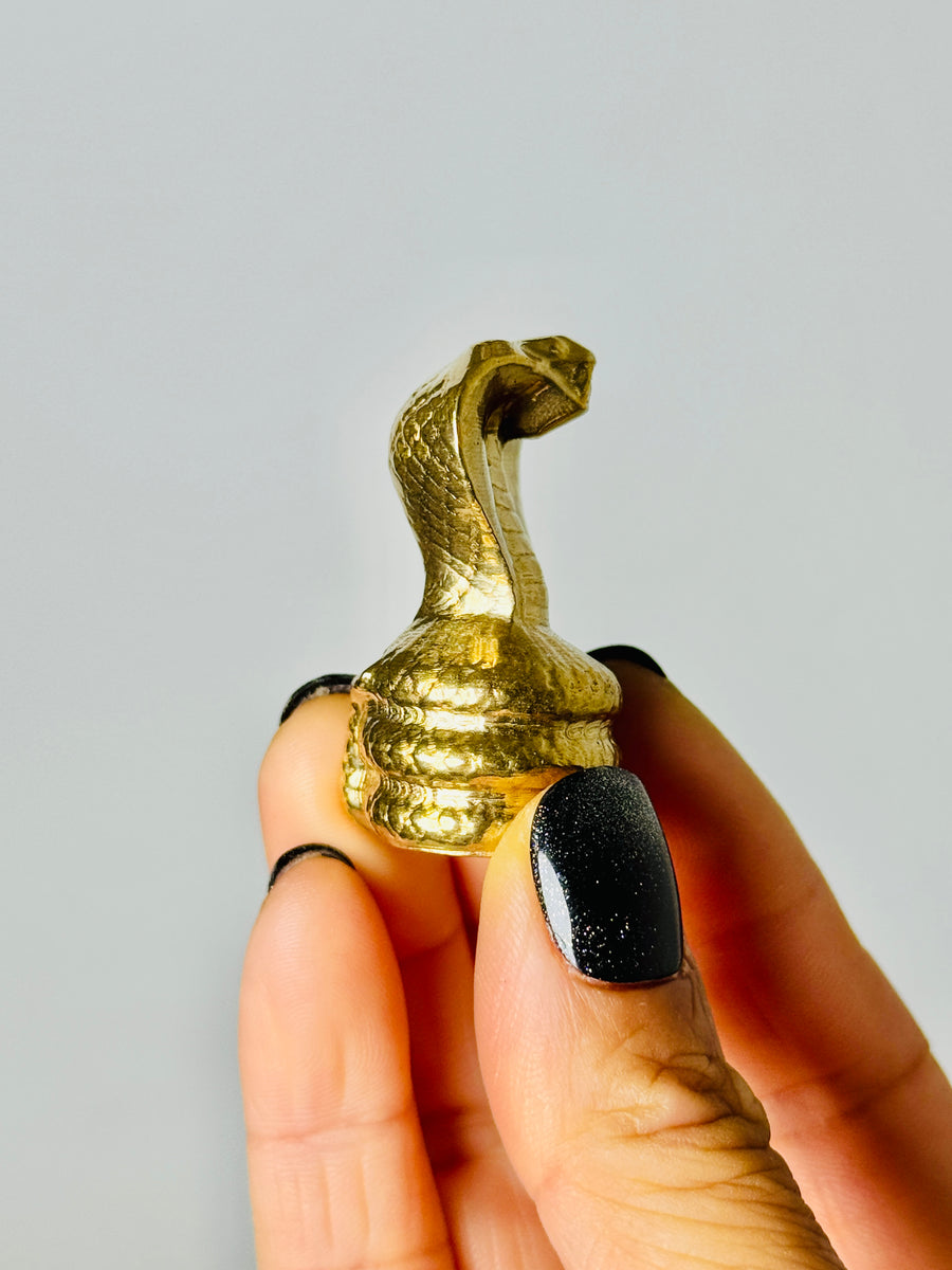 Chalcopyrite Snake Carving